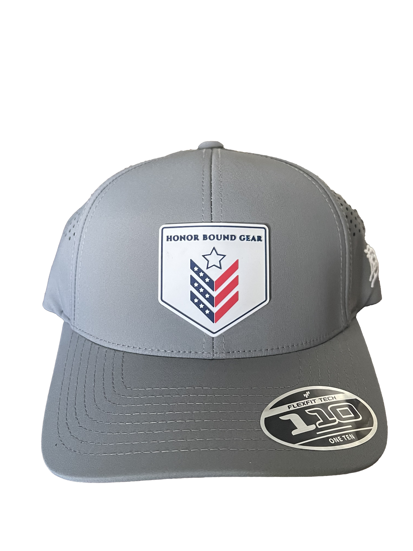 HBG Branded Bills Grey Performance Hat with RWB PVC Patch