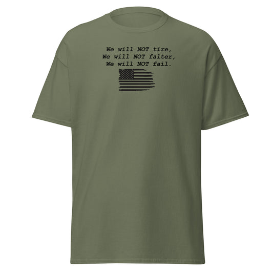 Honor Bound Gear "We Will Not Fail" Men's T-Shirt