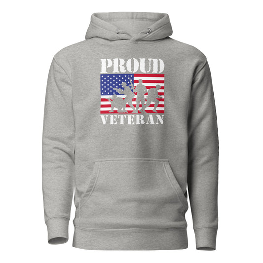 HBG "Proud Veteran" Grey Unisex Hoodie