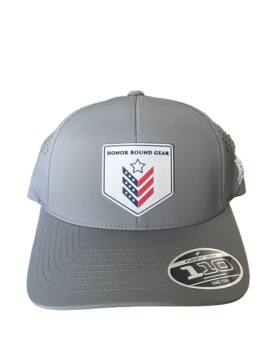 HBG Branded Bills Grey Performance Hat with RWB PVC Patch